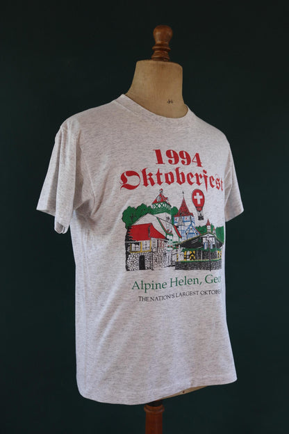 Vintage 1990s Oktobertfest t shirt - Georgia print - grey marl - 42” chest
