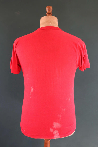 Vintage 1980s Special Olympics volunteer t shirt - Coca Cola print - faded red tee - 36” chest