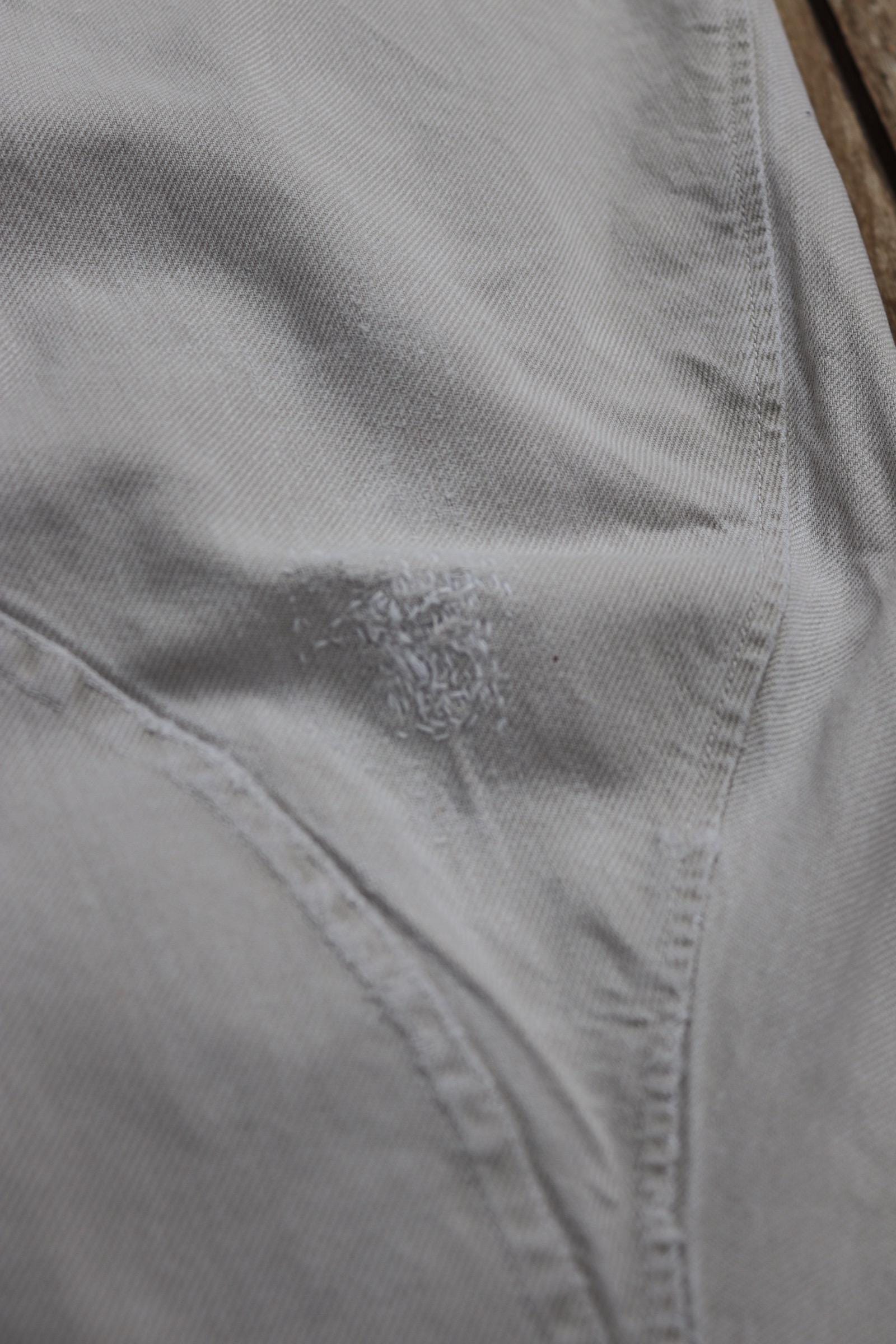 Vintage French trousers jodhpurs 1960s taupe cotton canvas hunting riding breeches 34” x 30” workwear work chore