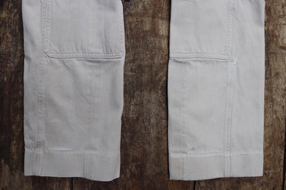 Vintage French trousers jodhpurs 1960s taupe cotton canvas hunting riding breeches 34” x 30” workwear work chore
