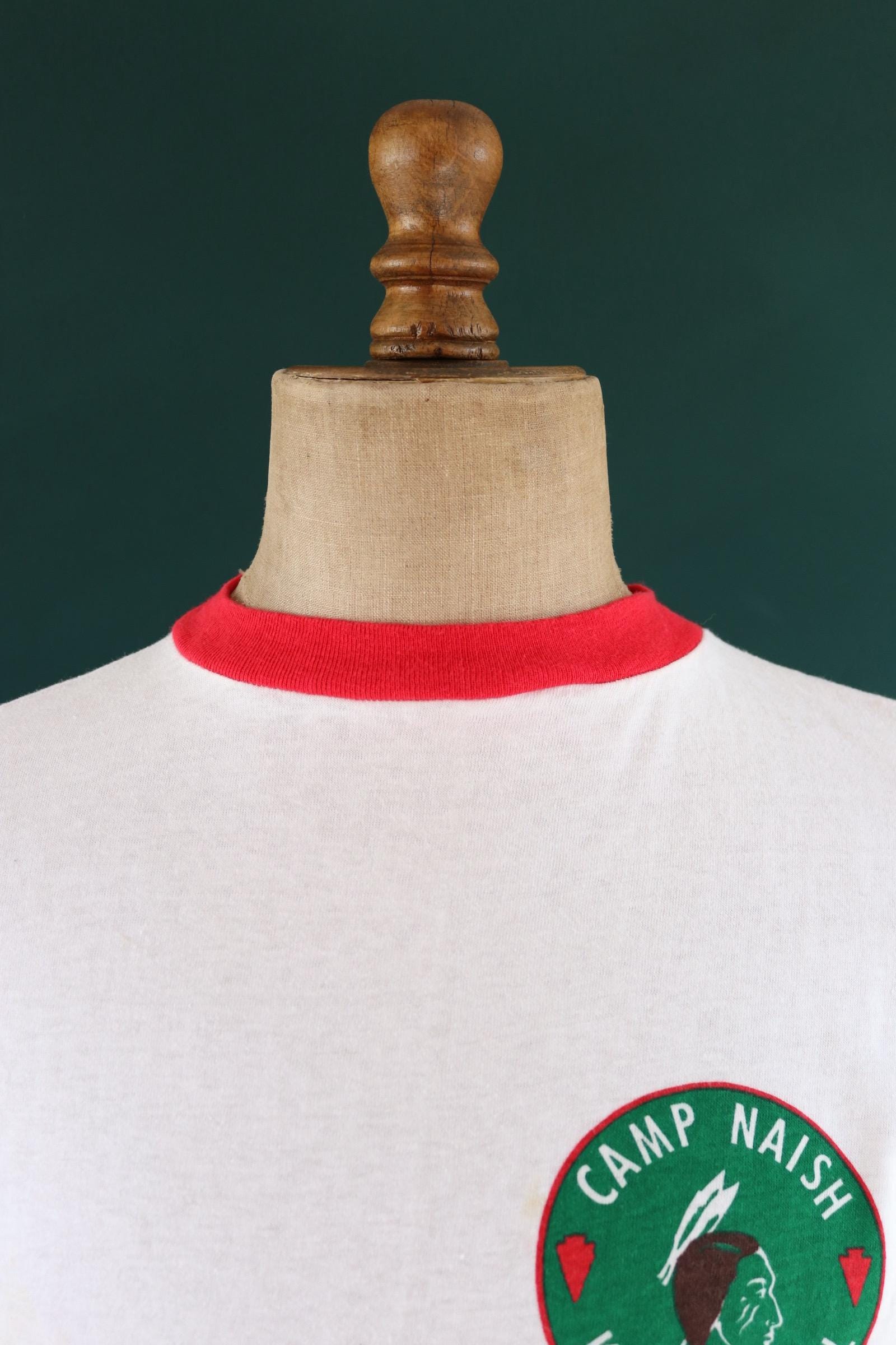 Vintage 1980s 90s Boy Scouts t shirt - BSA print - 42” chest - scout camp - Chief head - ringer tee - made in USA