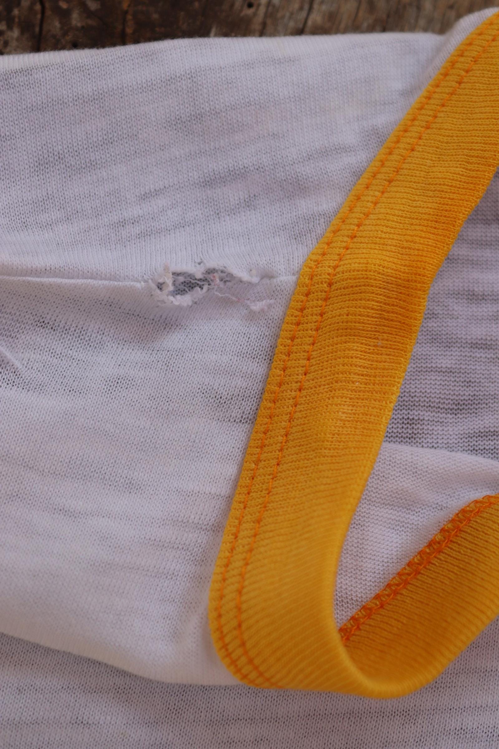 Vintage 1980s kids ringer t shirt - American football - 31" Chest