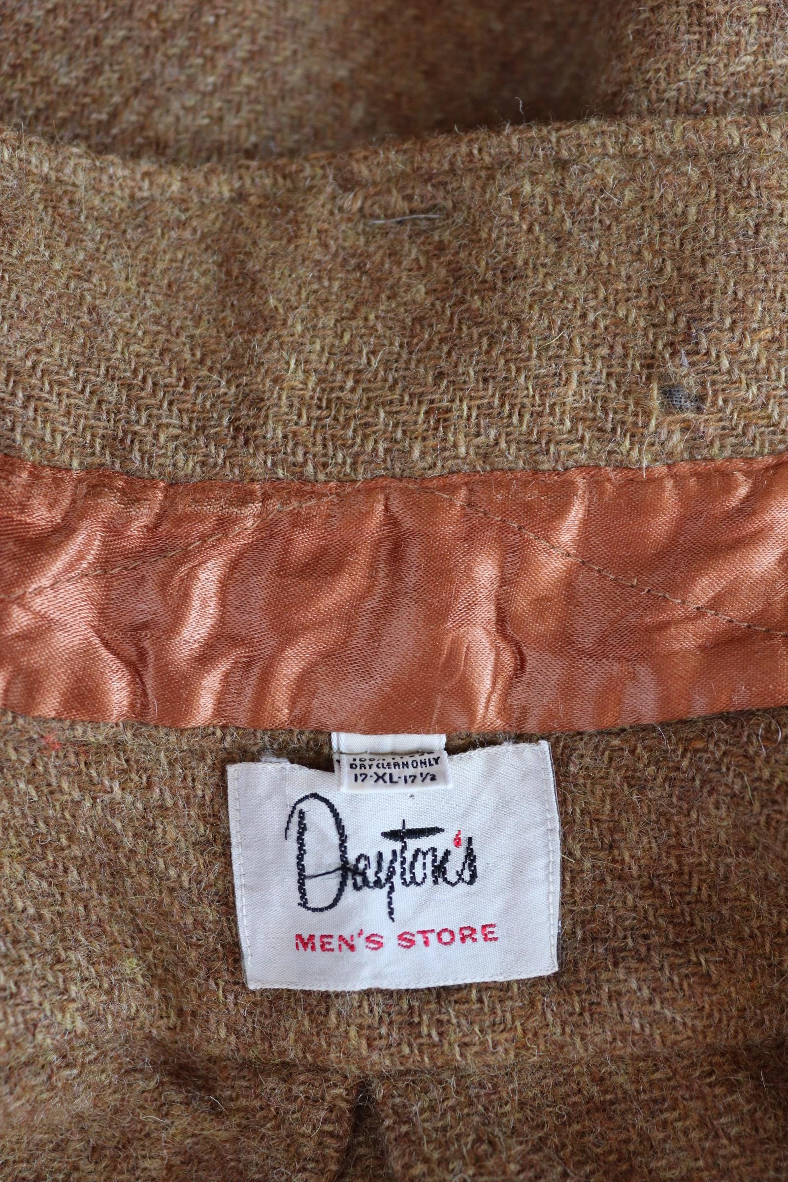 Vintage wool shirt 1960s button down roll collar Dayton’s Ivy League style 50” chest