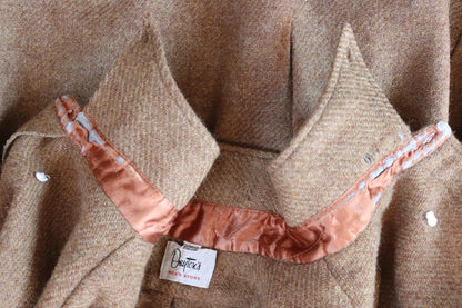 Vintage 1960s wool shirt - button down roll collar - Ivy League - 50” chest