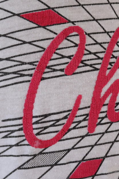 Vintage 1980s Chicago t shirt - dancefloor print - house music - 40” chest