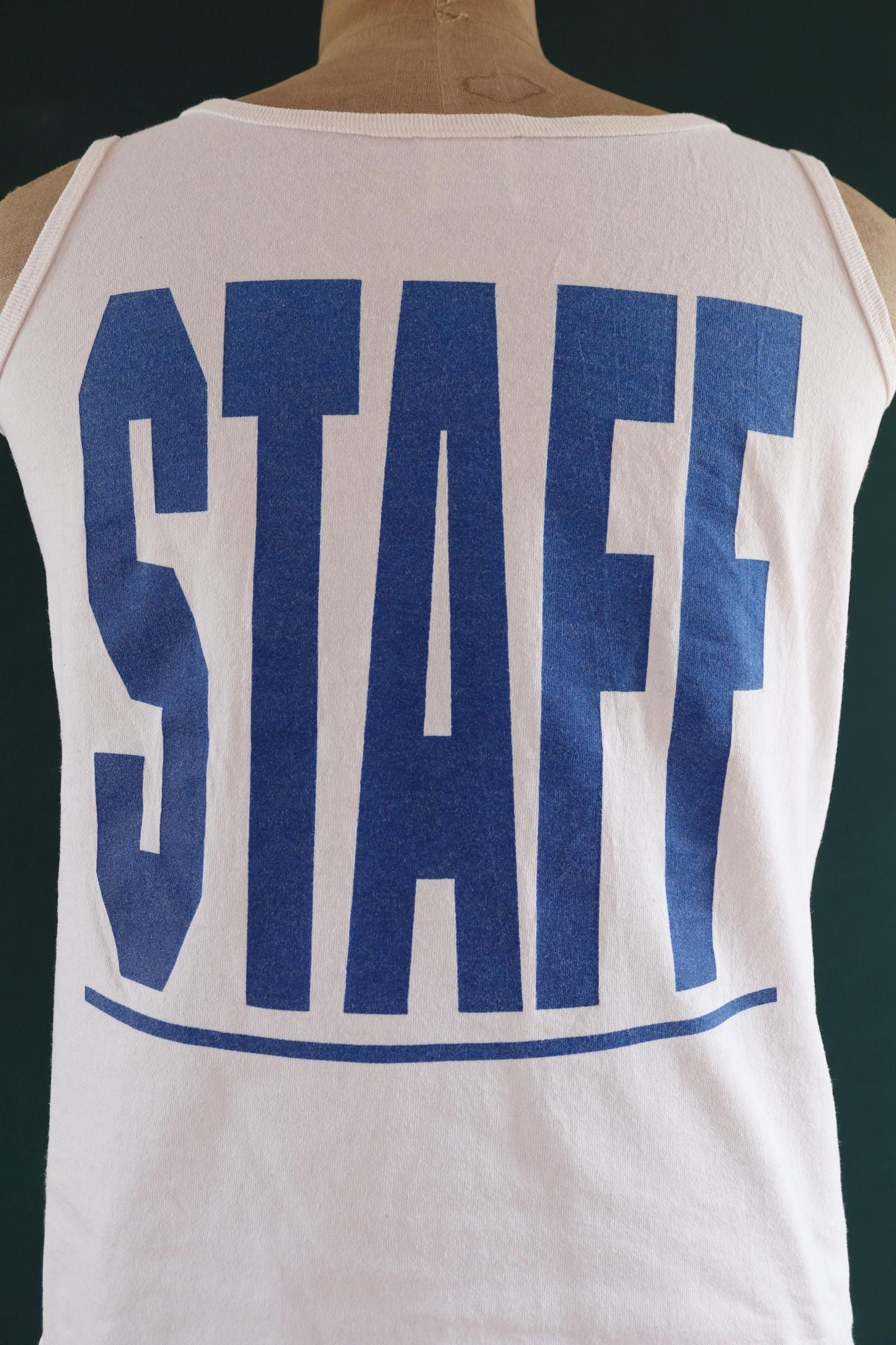 Vintage 1980s 1990s t shirt - neon and white vest - cheerleader print - cotton sportswear singlet - 39” chest