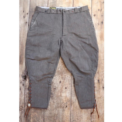 Vintage French workwear trousers jodhpurs 1960s brown velours côtelé corduroy hunting riding breeches 40” x 26”