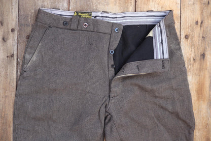 Vintage French workwear trousers jodhpurs 1960s brown velours côtelé corduroy hunting riding breeches 40” x 26”