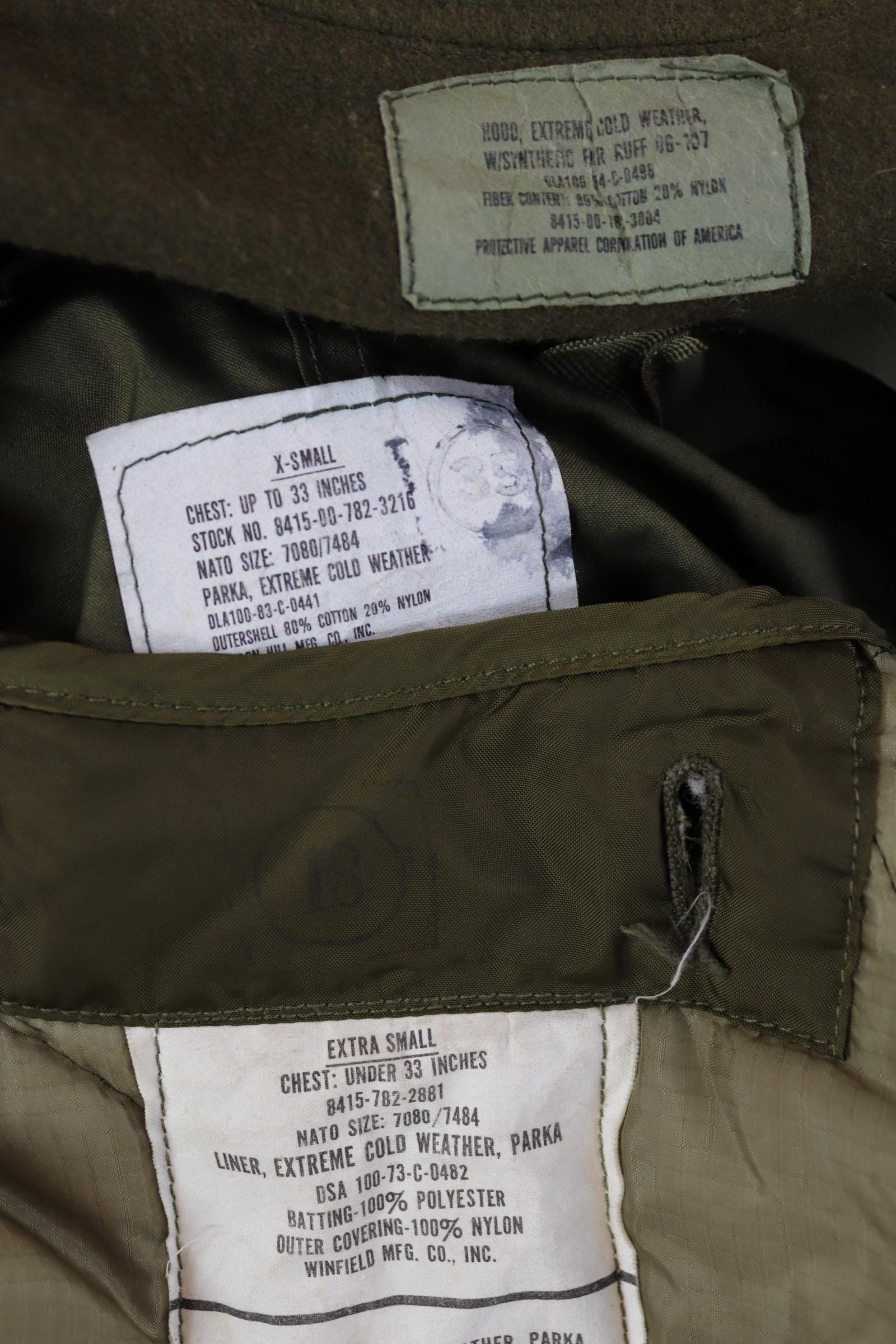 Vintage M65 fishtail parka jacket US military Vietnam era mod scooter 48” chest