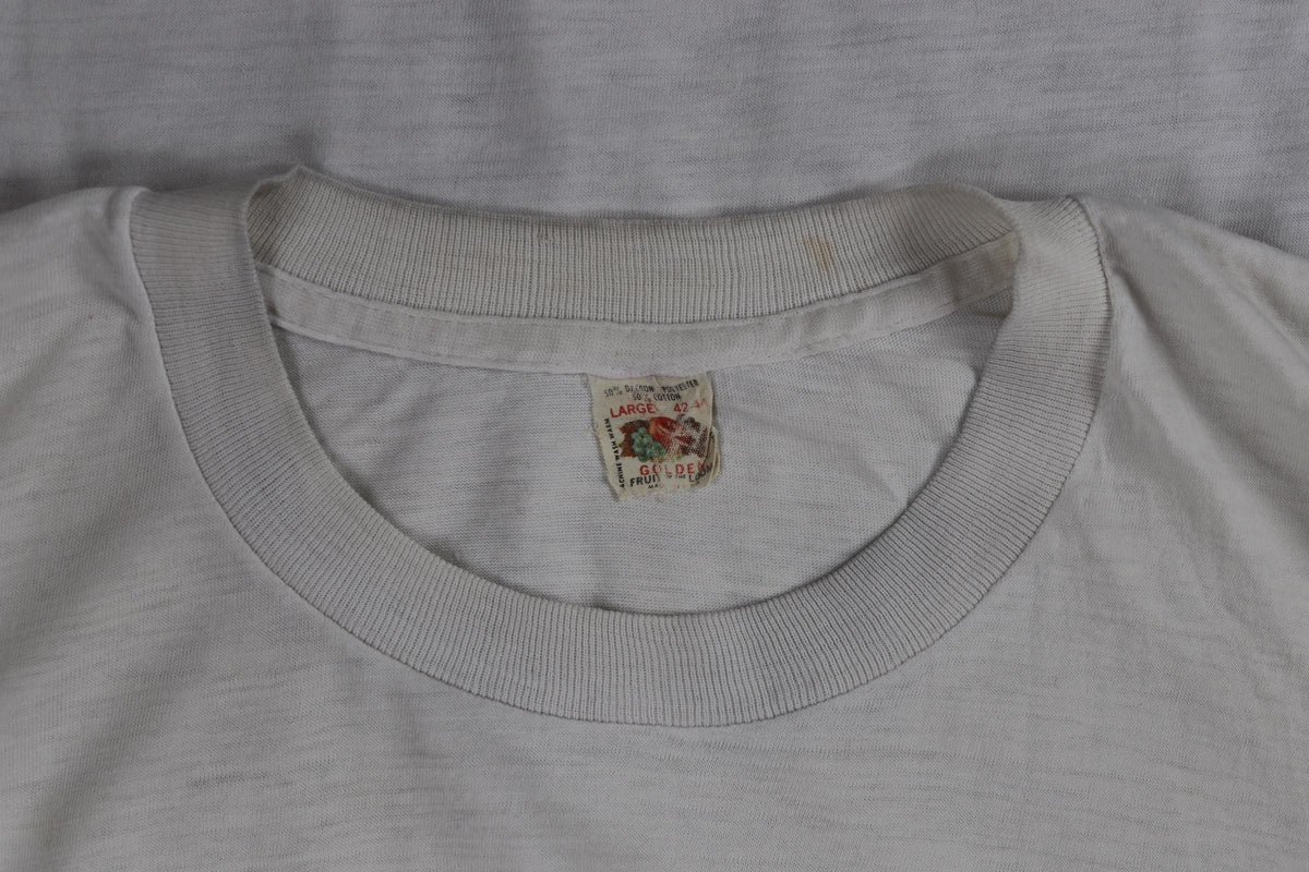 Vintage 1970s Fruit of the Loom tee - Grenada coat of arms Print - 40" chest