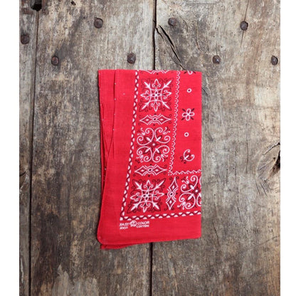 Vintage 1960s bandana - trunk up Elephant brand - colourfast cotton pocket square - squash blossom neckerchief - Davis and Catterall