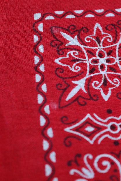 Vintage 1960s bandana - trunk up Elephant brand - colourfast cotton pocket square - squash blossom neckerchief - Davis and Catterall