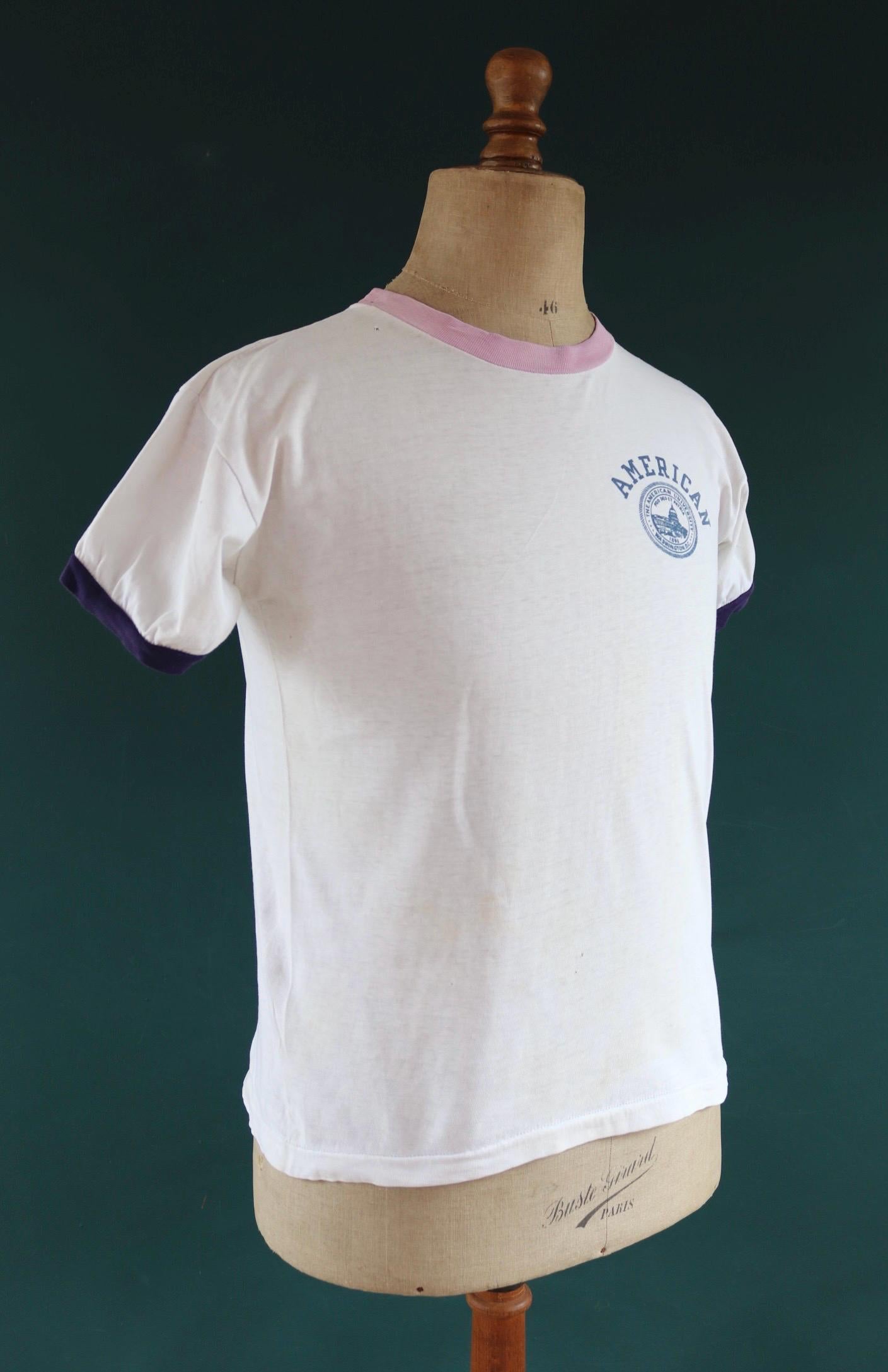 Vintage 1980s Champion t shirt - Washington print - 39” chest - varsity sportswear - made in USA