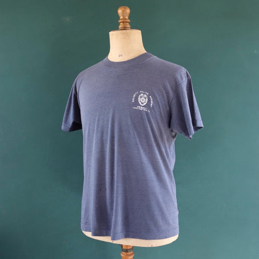 Vintage 1980s USN t shirt - US Navy Academy print - 41” chest - military sportswear - made in USA