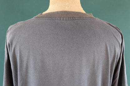 Vintage 1990s oversized t shirt - Calgary Canada - cow skull design - faded black - 48” chest