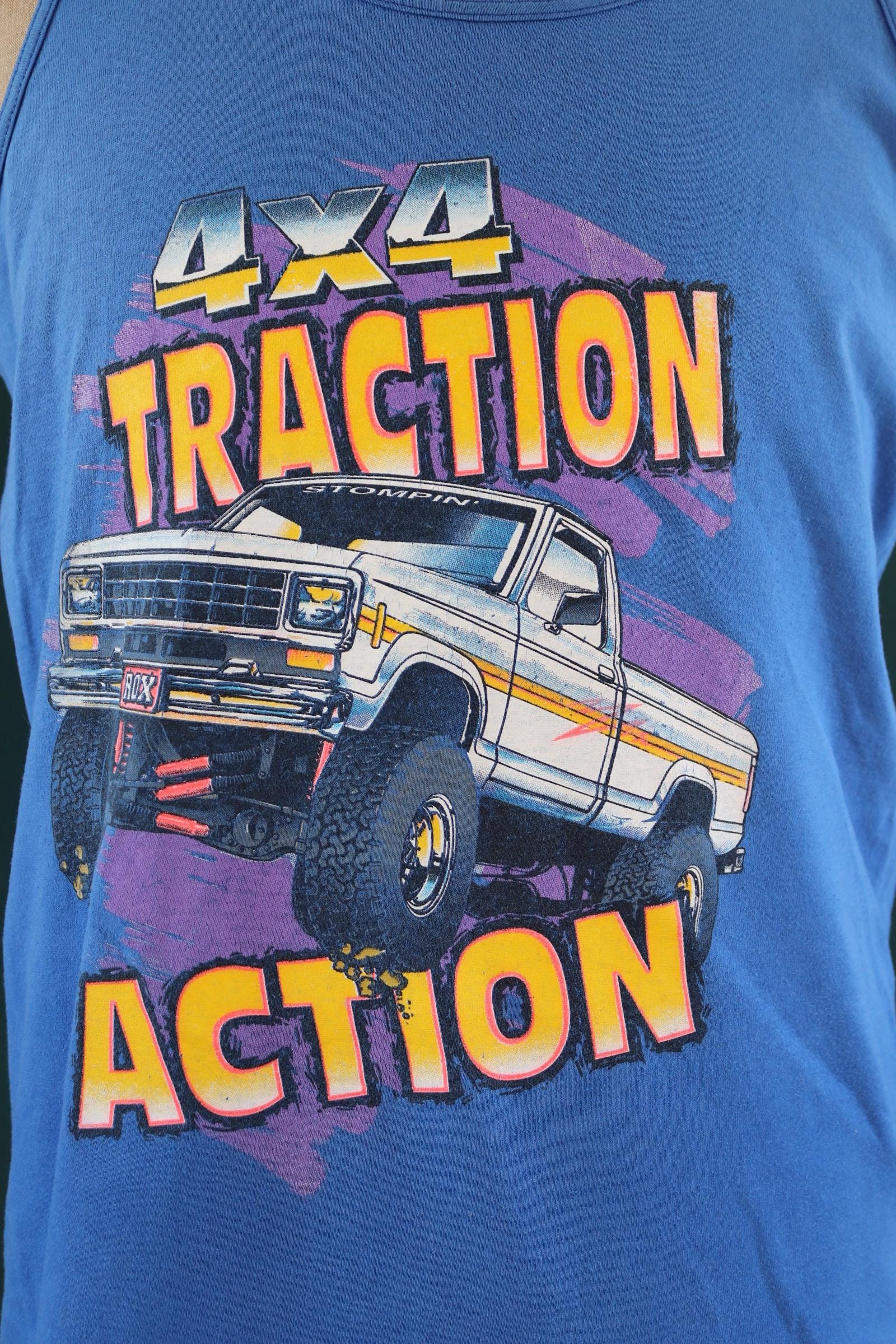 Vintage 1990s monster truck t shirt - vest top - off road design - tourist souvenir singlet - 42” chest