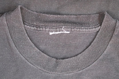 Vintage 1990s faded black pocket t shirt - sleeveless vest top - 38” chest