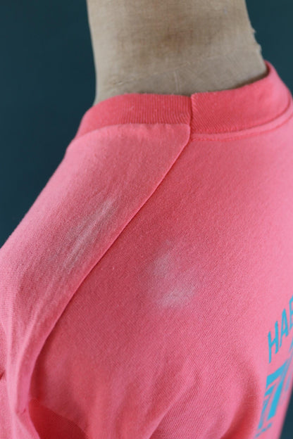 Vintage 1990s t shirt - hammer time print - salmon pink - 44” chest