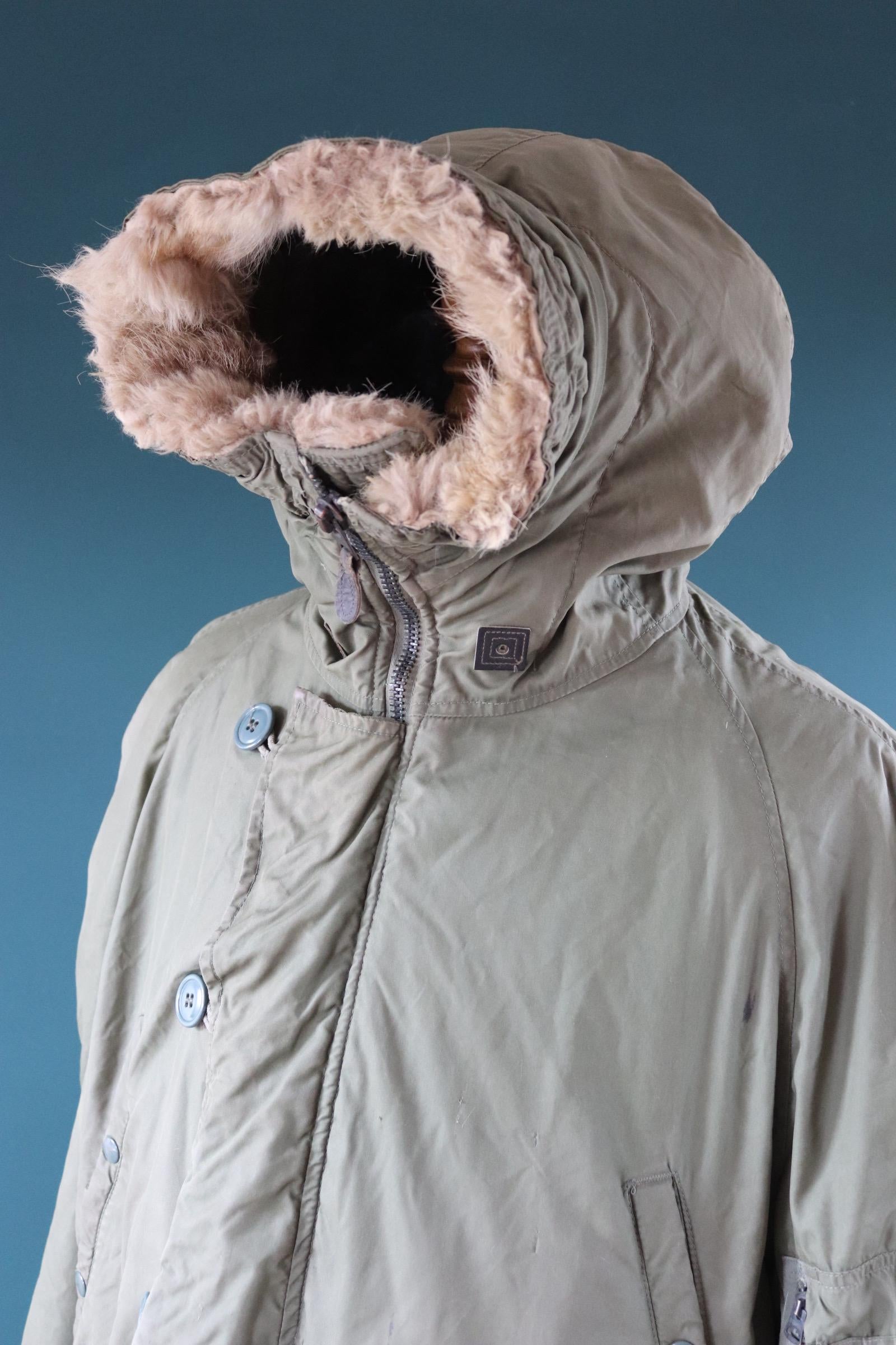 Vintage 1970s USAF N3B parka - US Air Force green snorkel jacket - 58” chest - extreme cold weather - Vietnam era