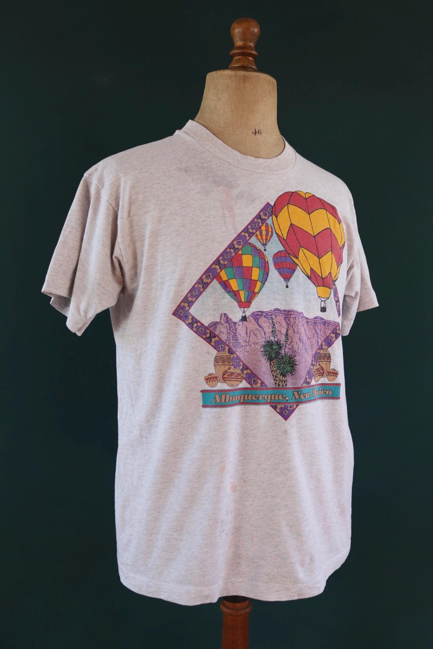 Vintage 1990s New Mexico souvenir t shirt - hot air balloon design - 43” chest