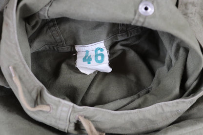 Vintage 1940s 50s French army smock - military anorak -M47 - 54” chest - for hiking