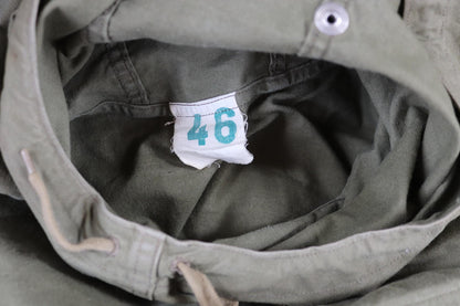Vintage 1940s 50s French army smock - military anorak -M47 - 54” chest - for hiking