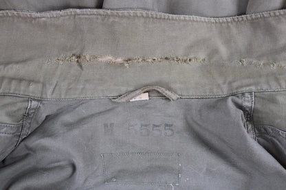 Vintage 1940s US army field jacket - WW2 M43 - green sateen cotton - 46” chest