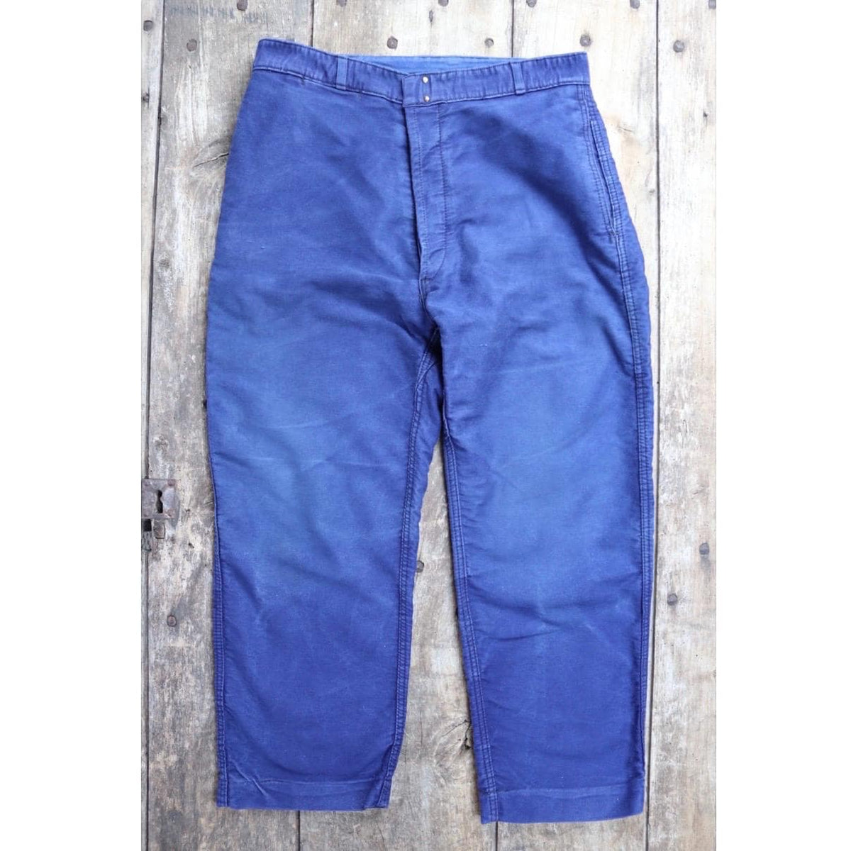 Vintage 1960s French moleskin workwear trousers - Le Mont St Michel - 31" x 23"