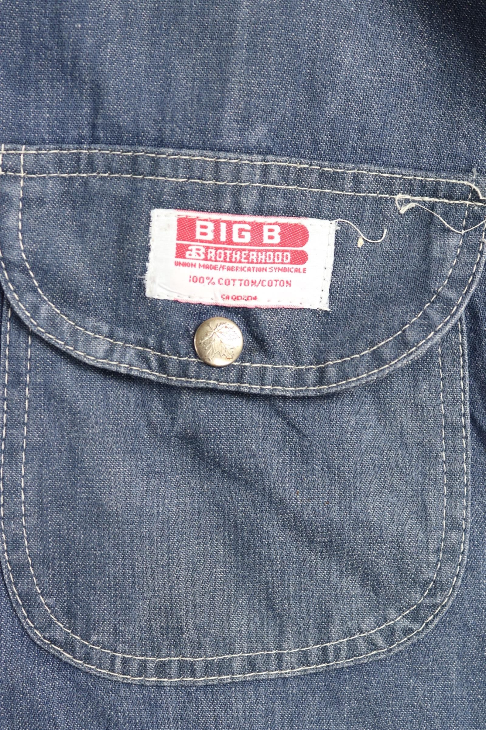 Vintage 1970s 80s workwear coveralls - blue denim overalls - 54” x 47” x 33” - mechanic boiler suit - Goodwood