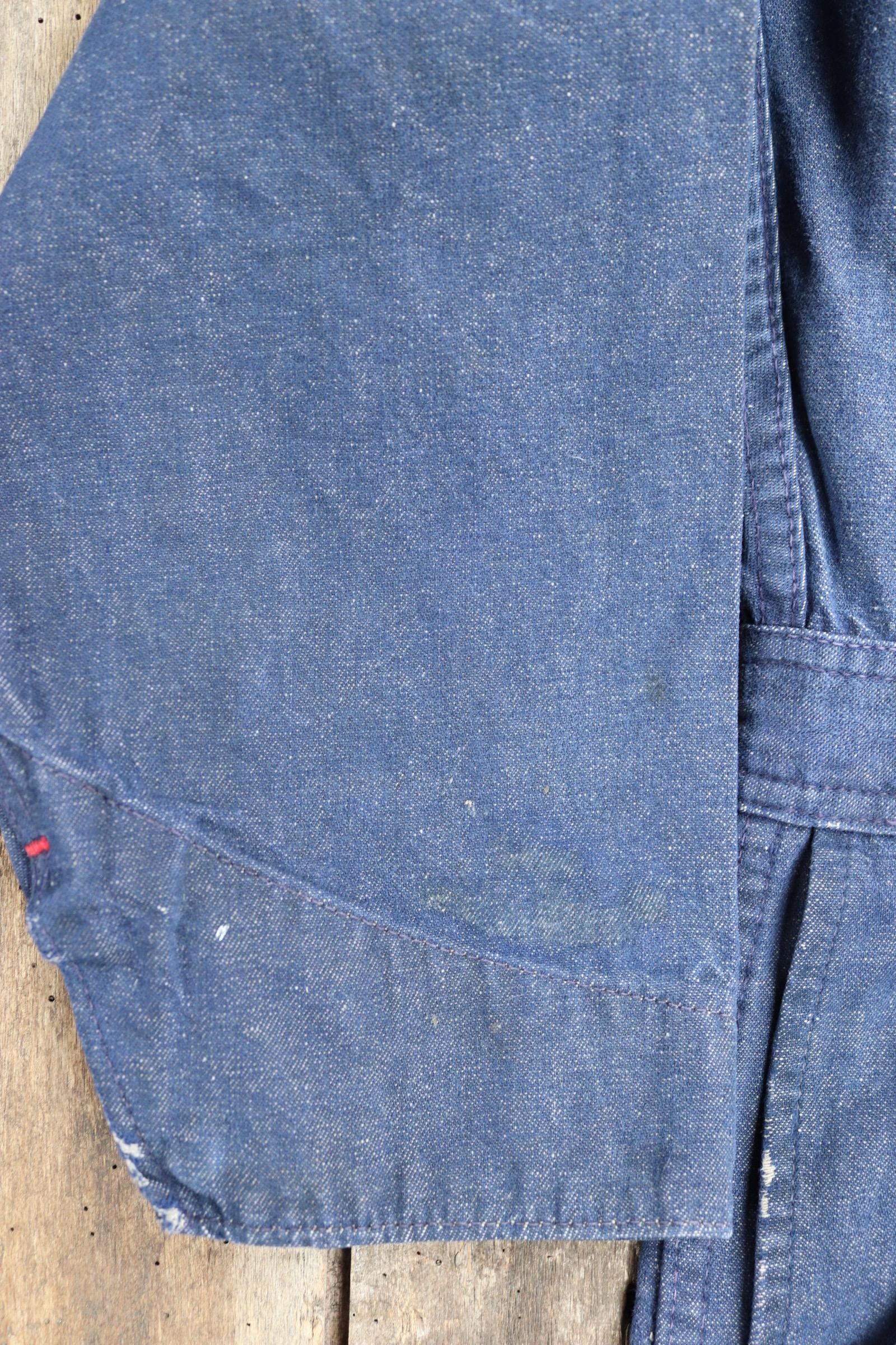 Vintage 1970s 80s workwear coveralls - Wrangler overalls - blue