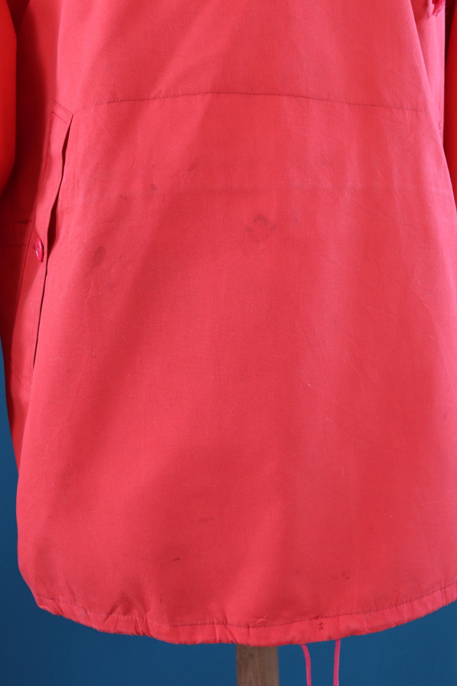 Vintage 1980s red Norwegian smock - hiking anorak - 53” chest - for walking or skiing