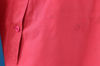 Vintage 1980s red Norwegian smock - hiking anorak - 53” chest - for walking or skiing