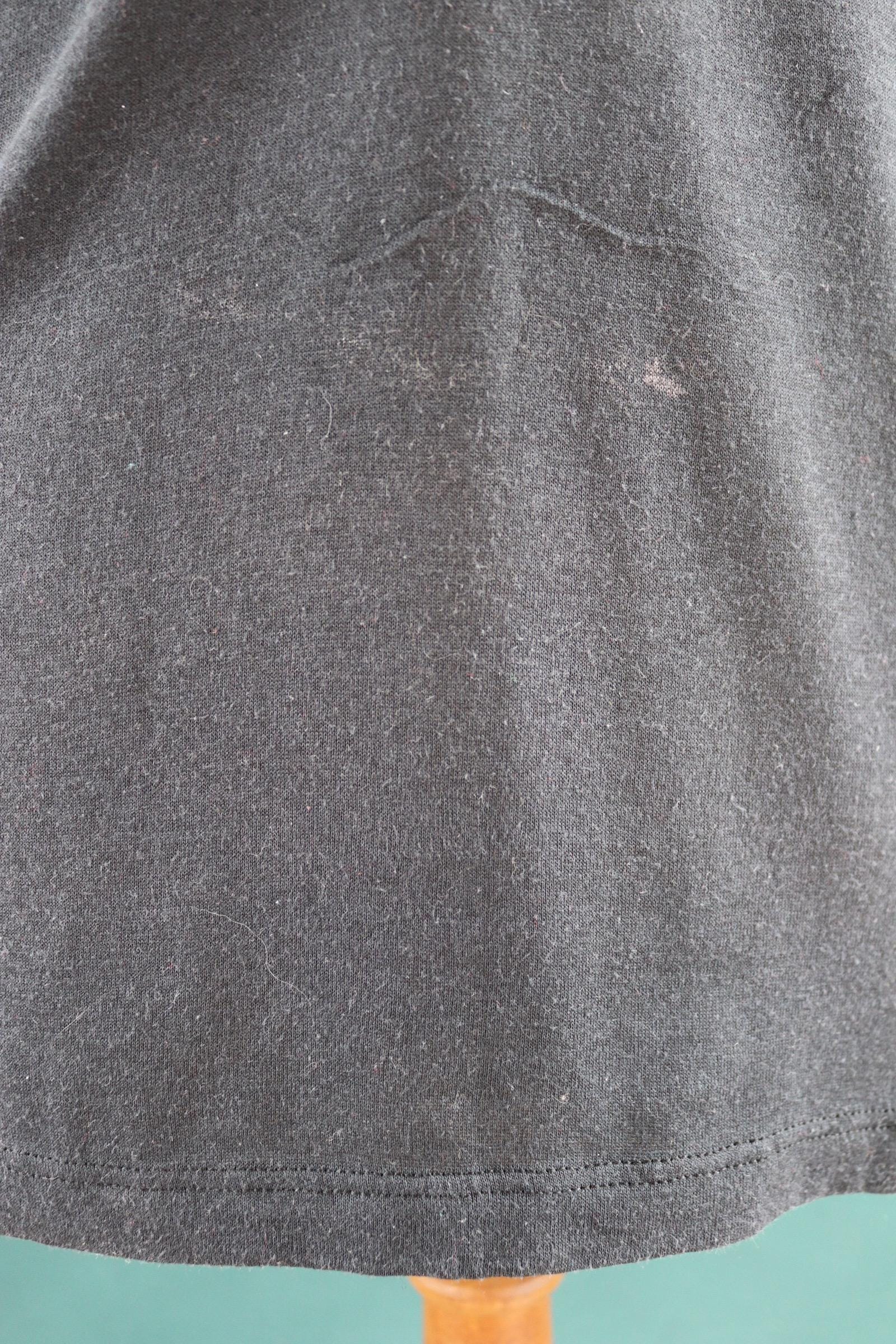 Vintage 1990s faded black t shirt - sleeveless vest top - 41” chest