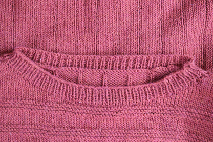 Vintage 1950s 60s French hand knitted sweater - handmade jumper - darned knitwear - 40” chest