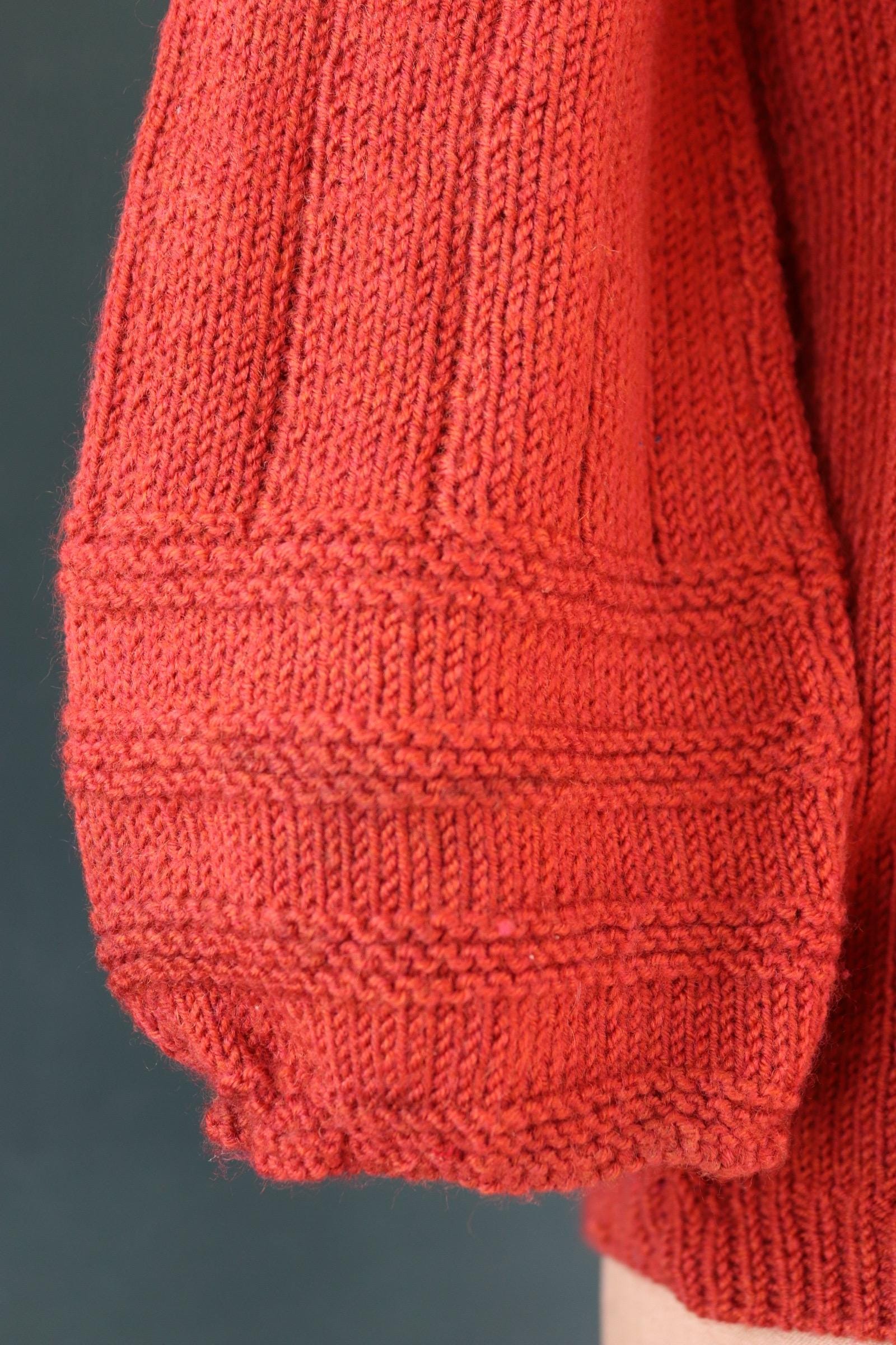 Vintage 1950s 60s French hand knitted sweater - handmade jumper - darned knitwear - 40” chest