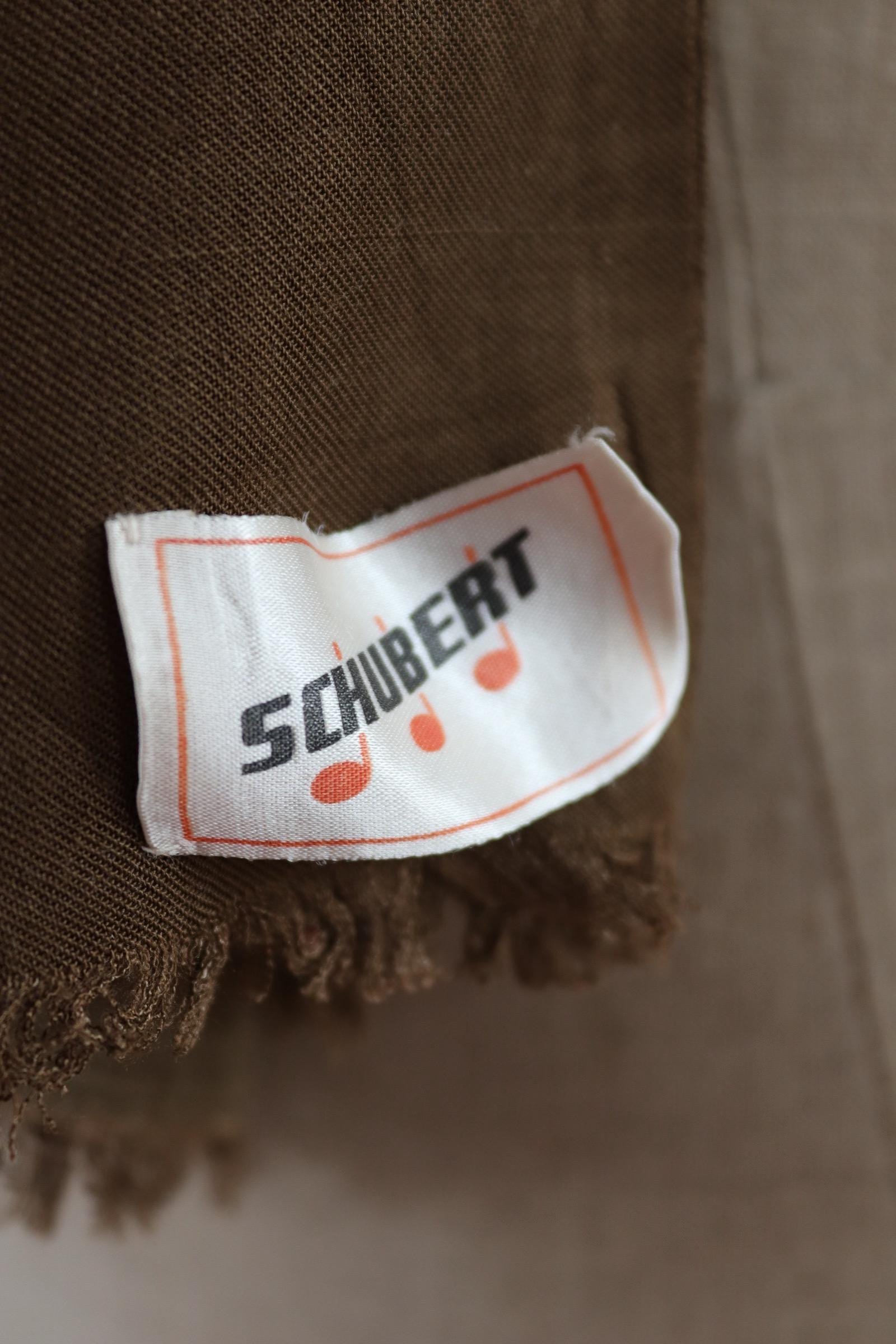 Vintage mens neck scarf - wool and silk - brown and green - Goodwood festival - wedding attire