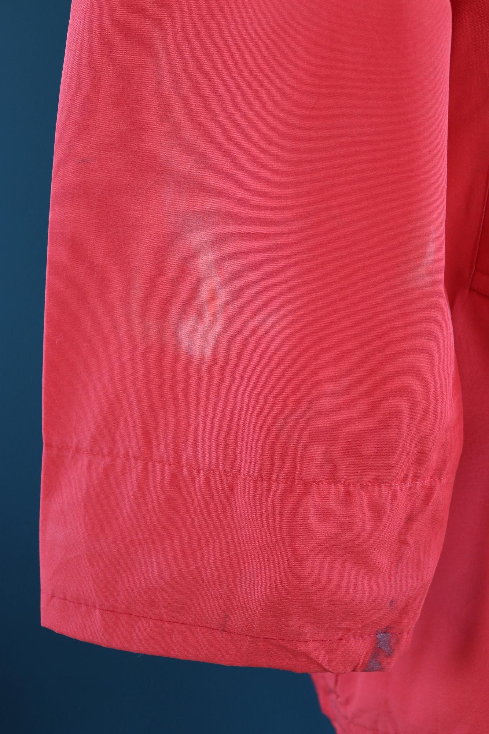 Vintage 1970s 80s red Norwegian smock - hiking anorak - 48” chest