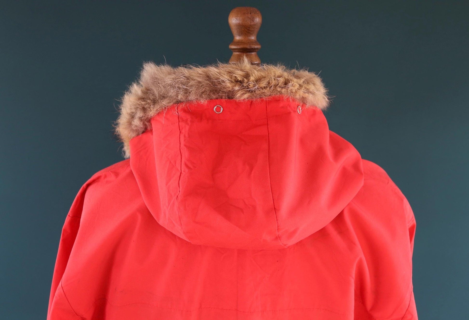 Vintage 1970s 80s red Norwegian smock - hiking anorak - 48” chest