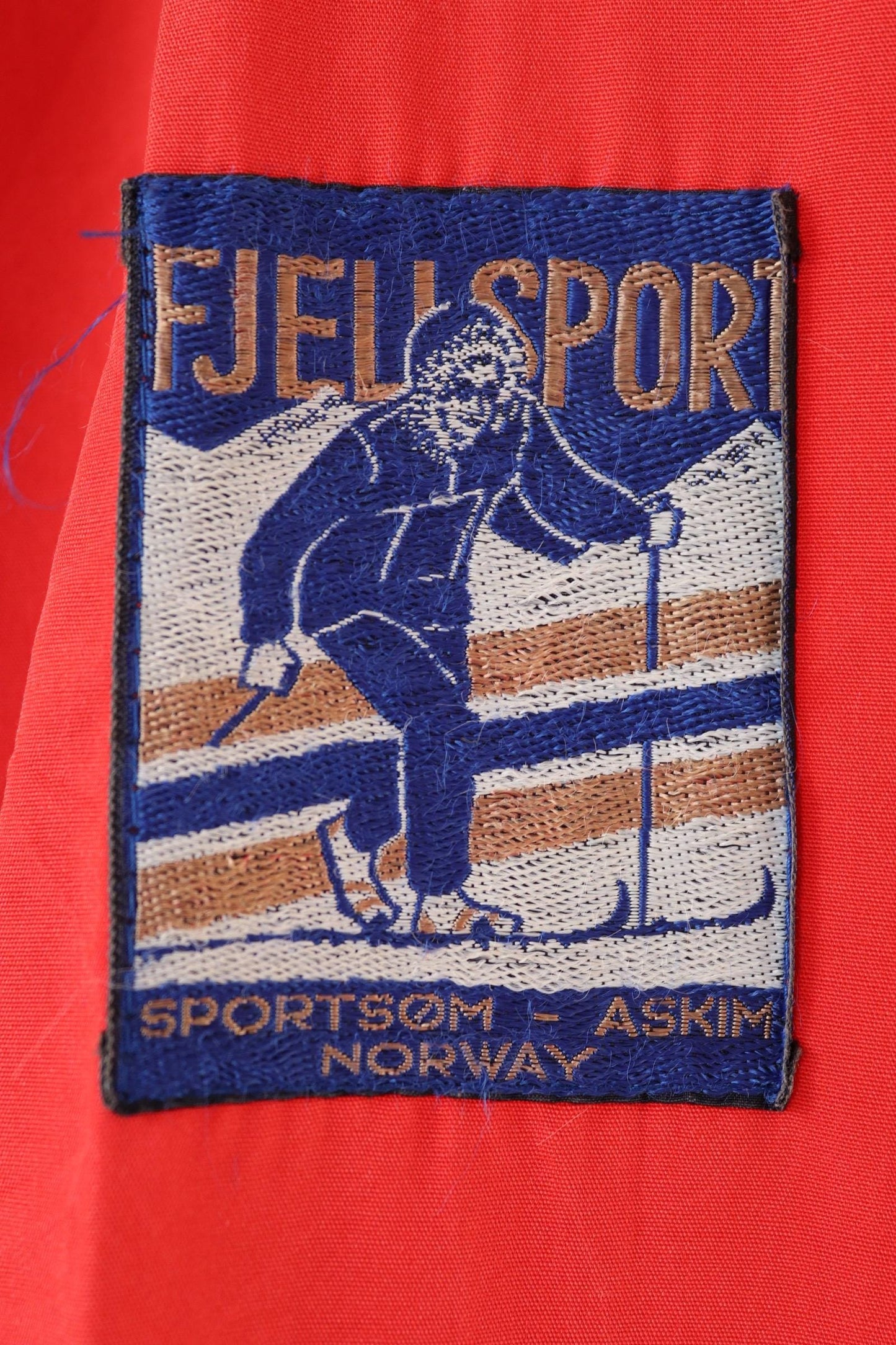 Vintage 1970s 80s red Norwegian smock - hiking anorak - 48” chest