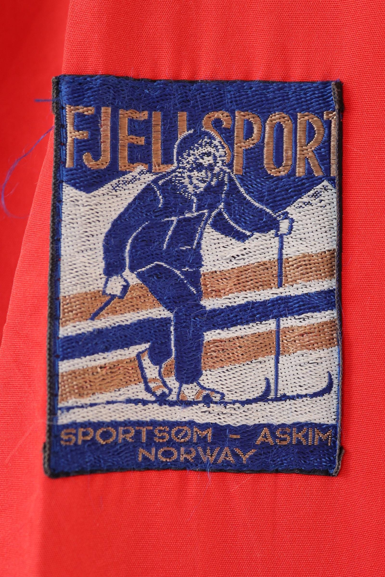 Vintage 1970s 80s red Norwegian smock - hiking anorak - 48” chest