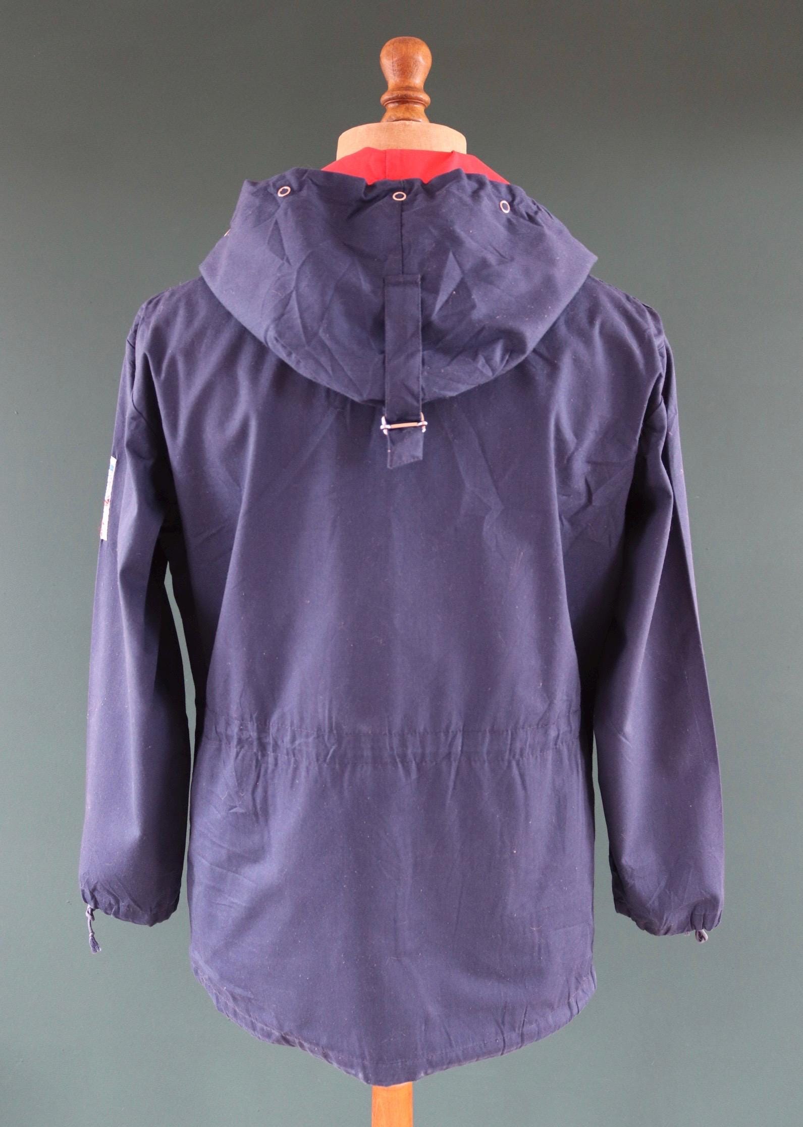 Vintage 1970s 80s blue Norwegian smock - skiing anorak - 44” chest