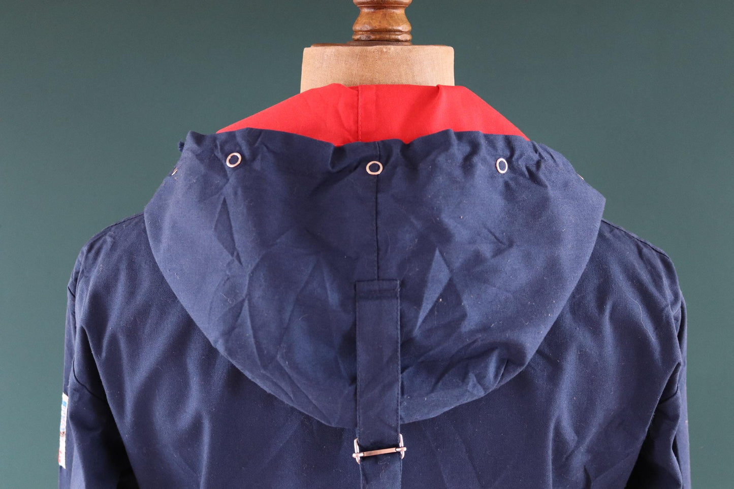 Vintage 1970s 80s blue Norwegian smock - skiing anorak - 44” chest