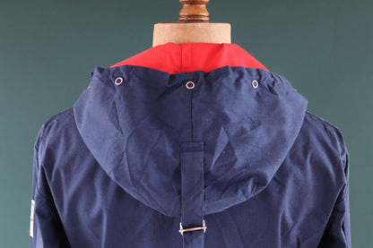 Vintage 1970s 80s blue Norwegian smock - skiing anorak - 44” chest