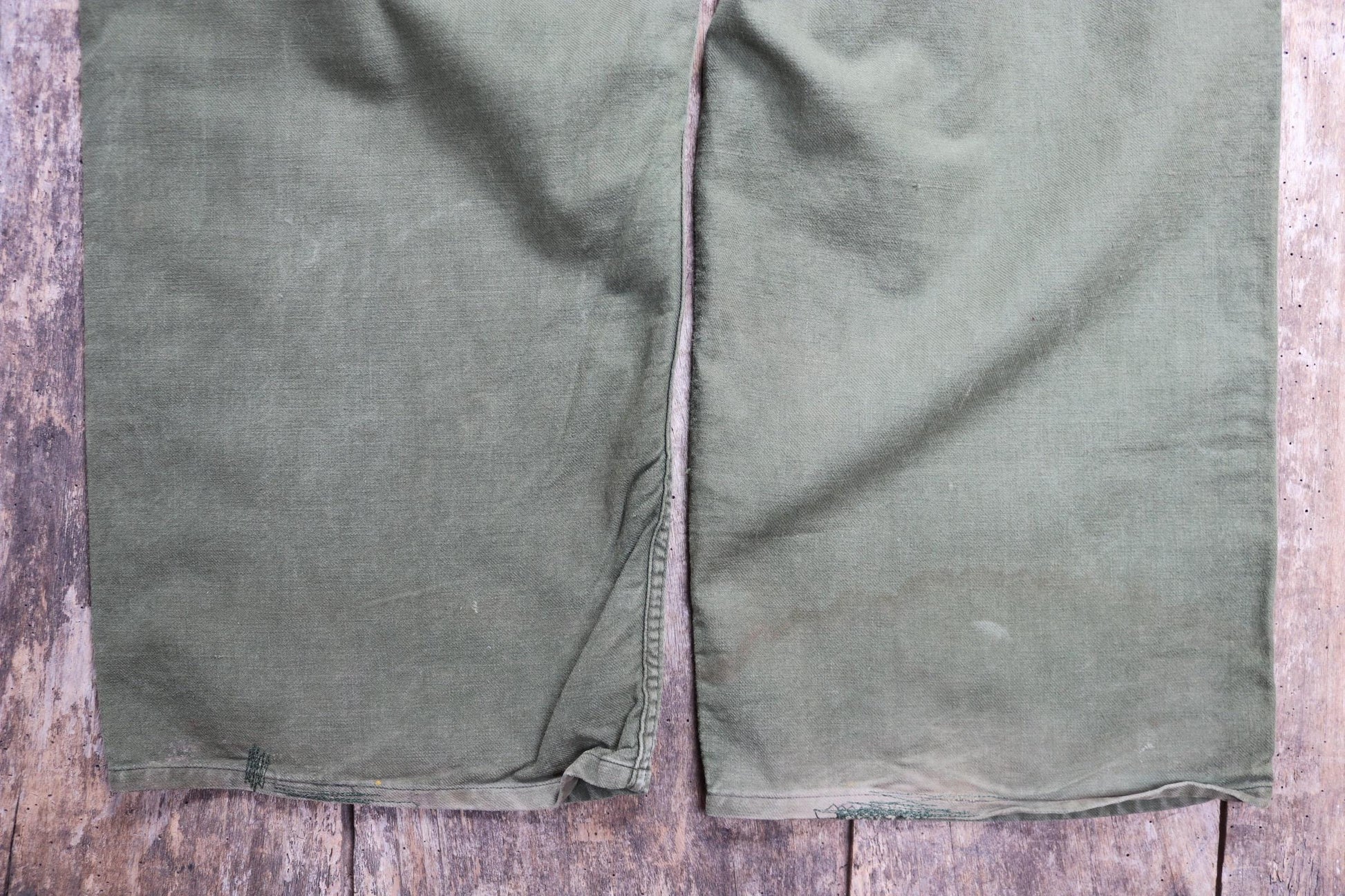 Vintage 1940s 50s Swedish army trousers - military workwear - cotton twill buckle back pants - utility field chore - 34” x 30”