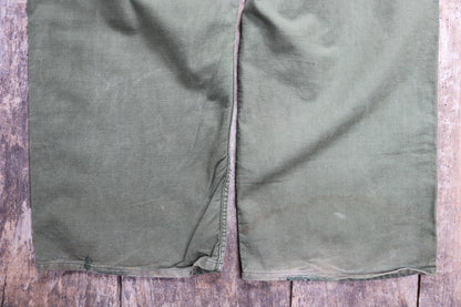Vintage 1940s 50s Swedish army trousers - military workwear - cotton twill buckle back pants - utility field chore - 34” x 30”