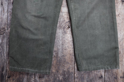 Vintage 1940s 50s Swedish army trousers - military workwear - cotton twill buckle back pants - utility field chore - 34” x 30”