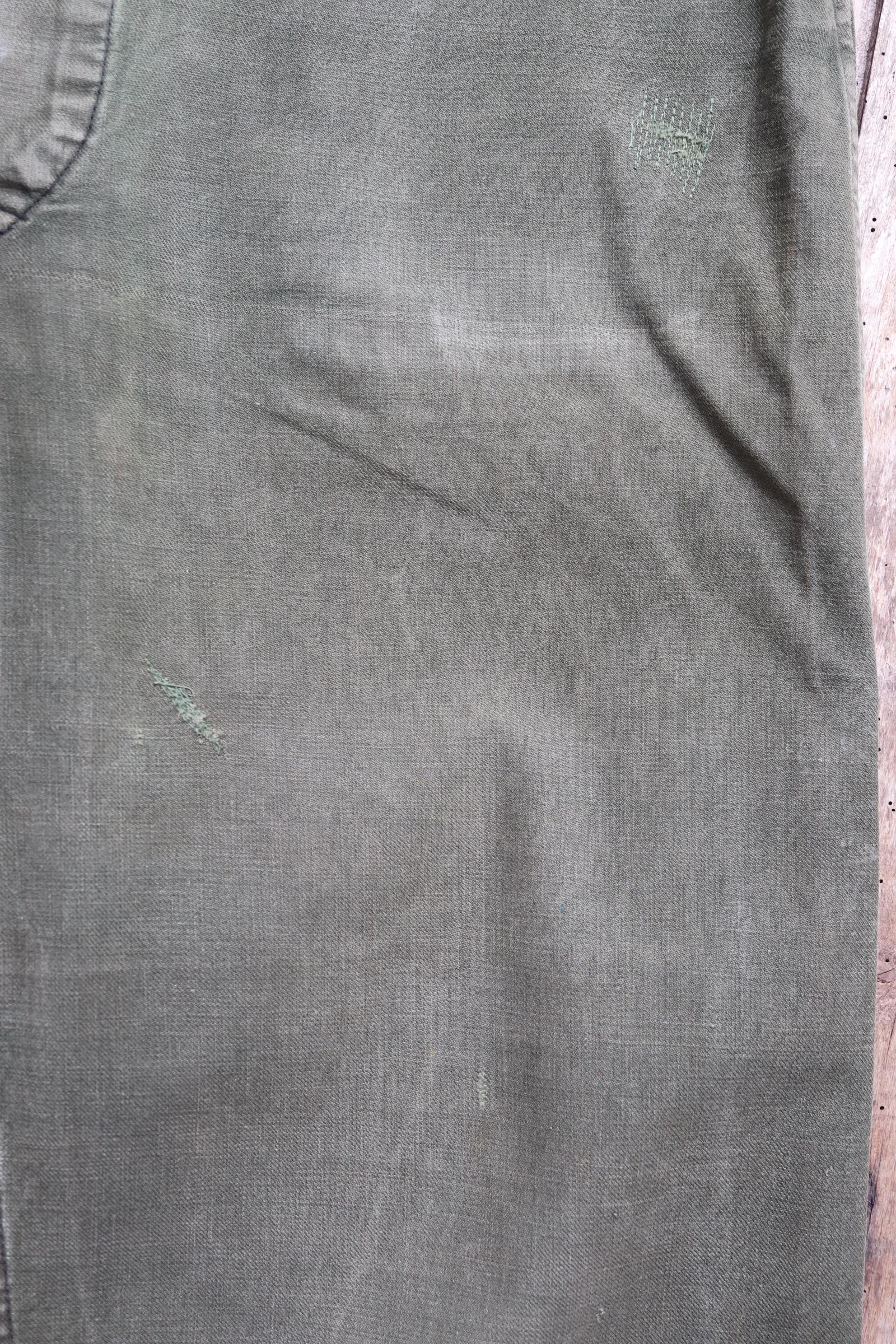 Vintage 1940s 50s Swedish army trousers - military workwear - cotton twill buckle back pants - utility field chore - 34” x 30”