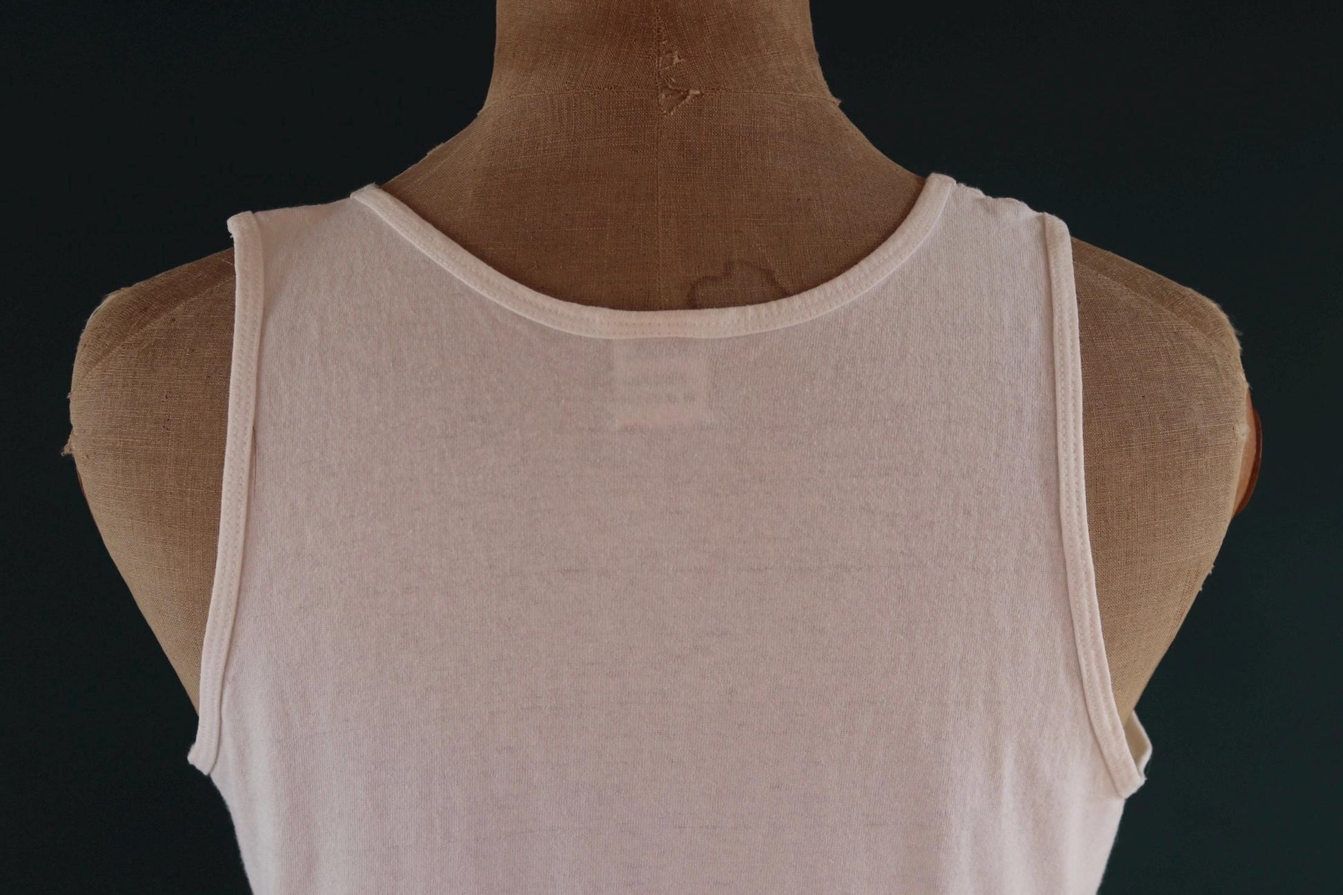 Vintage 1990s white and neon vest - Alpine golf resort - surf style for beach or gym - singlet t shirt - 40” chest