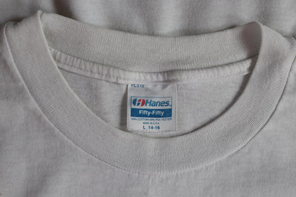 Vintage 1980s 90s anti drugs t shirt - school logo print - 36” chest