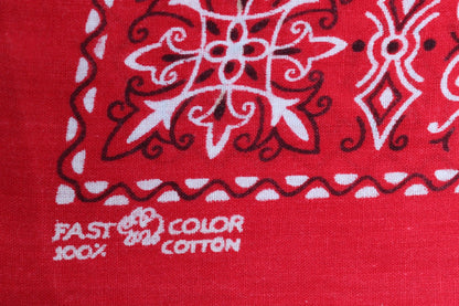 Vintage 1960s bandana - trunk up Elephant brand - colourfast cotton pocket square - squash blossom neckerchief - Davis and Catterall
